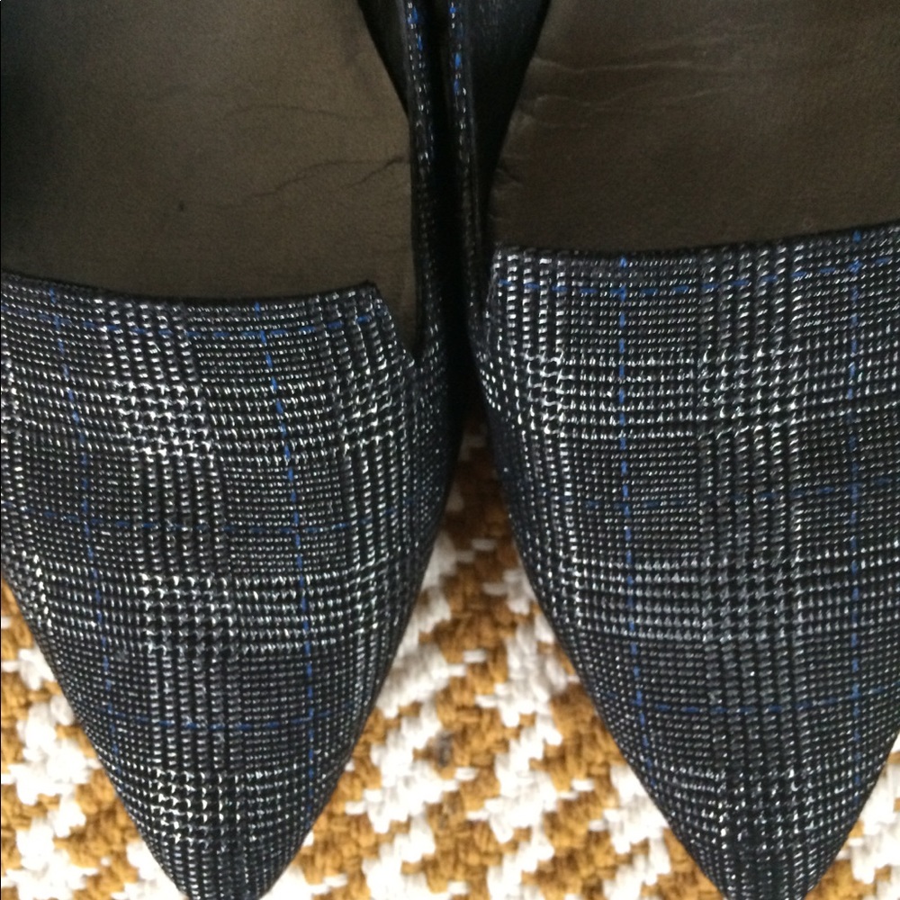 Stuart Weitzman Black and Blue Loafers